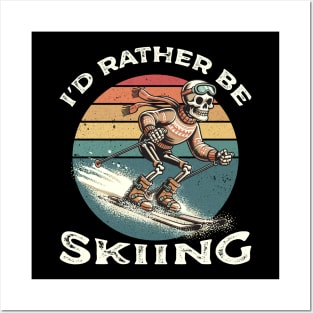 Skeleton Skiing Posters and Art
